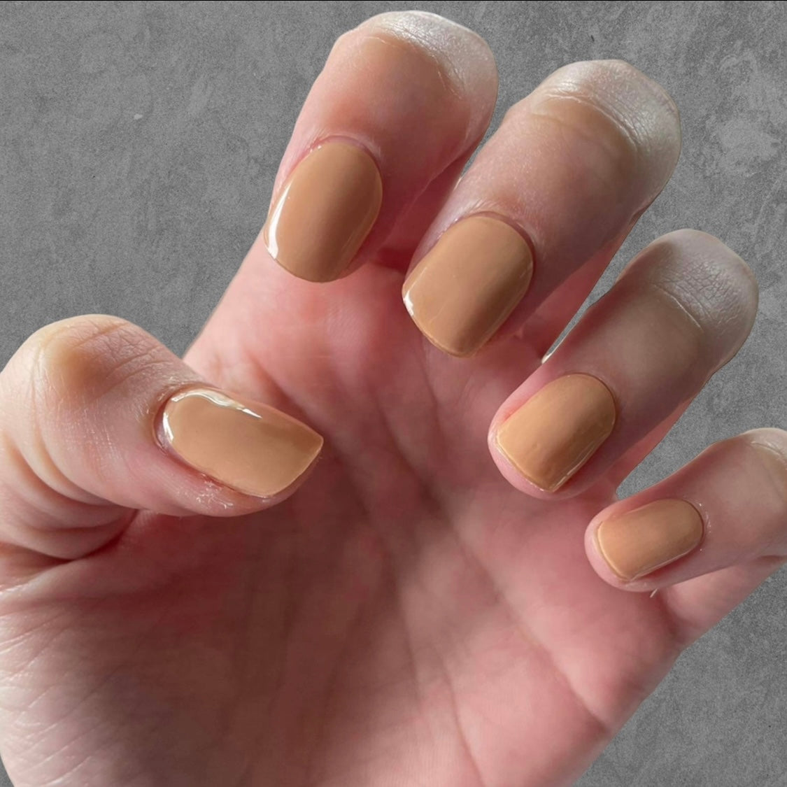 Sun-kissed semicured gel nail stickers, in nude brown