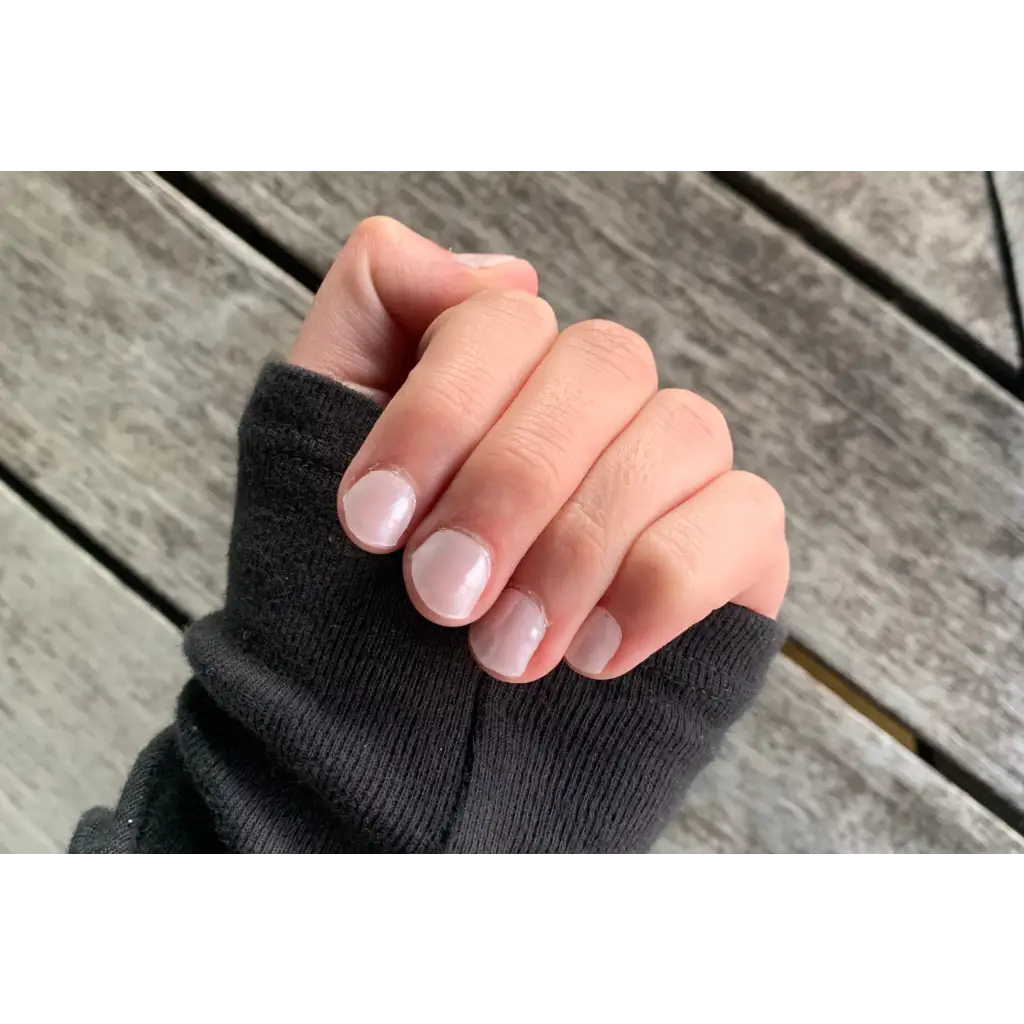 Nice and Nailed Gel Nail Wraps in a pink frosted colour 